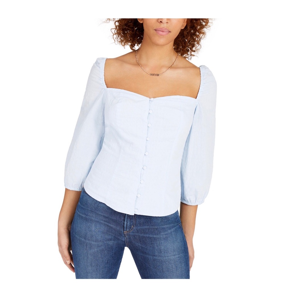 Sweetheart Button Blouse